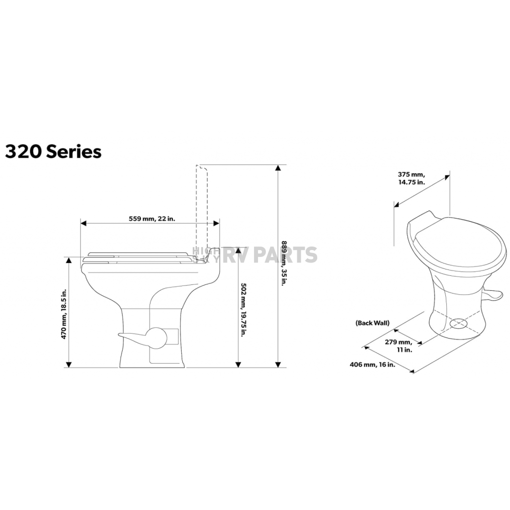 Dometic 320 Series Toilet 302320083